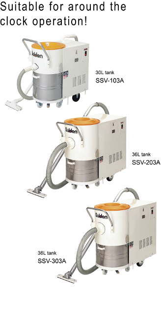 suiden vacuum cleaners - sween turbo - induction motor around the clock operation
