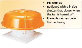 rooftop fans with inside shutter