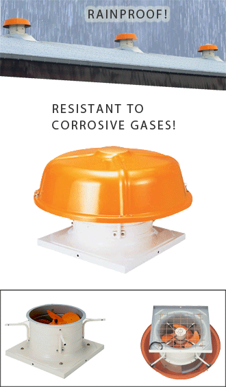 suiden roof fans - corrosive resistant rooftop fan