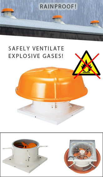 suiden roof fans - explosion proof models 