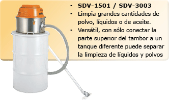 the drum almighty industrial vacuum cleaner - dust, liquids, oil